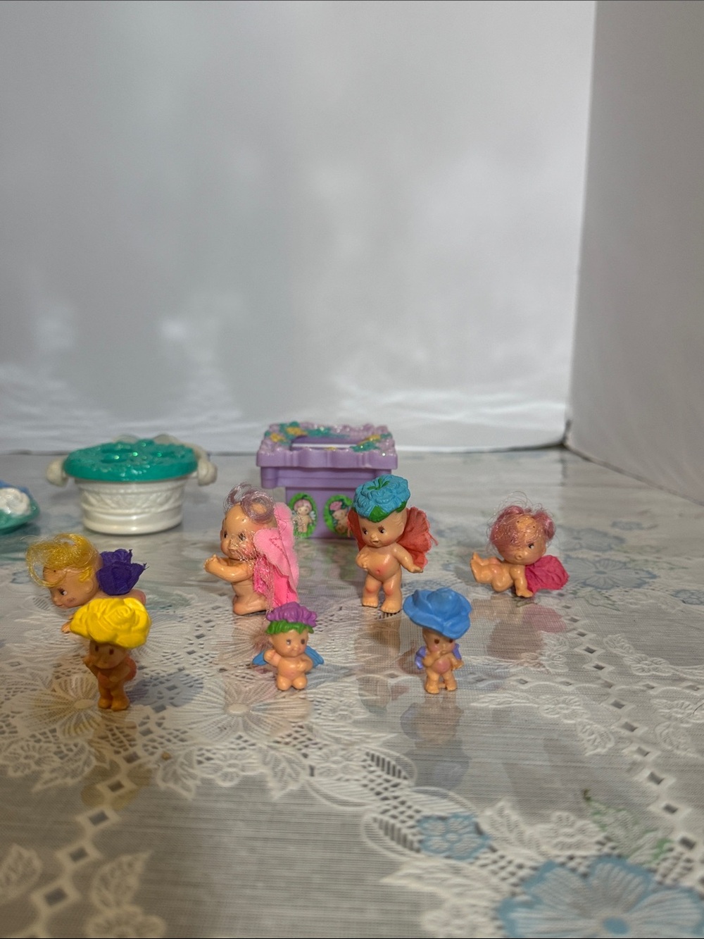 Vintage 1993 Fairy Winkles Kenner Figure Doll Flower Wings lot of 15 pieces - Picture 5 of 6